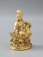 УЦЕНКА Нэцке полистоун бронза «Лакшми в лодке» 14.5×11×7 см - Фото 3