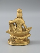 УЦЕНКА Нэцке полистоун бронза «Лакшми в лодке» 14.5×11×7 см - Фото 4