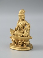 УЦЕНКА Нэцке полистоун бронза «Лакшми в лодке» 14.5×11×7 см - Фото 5