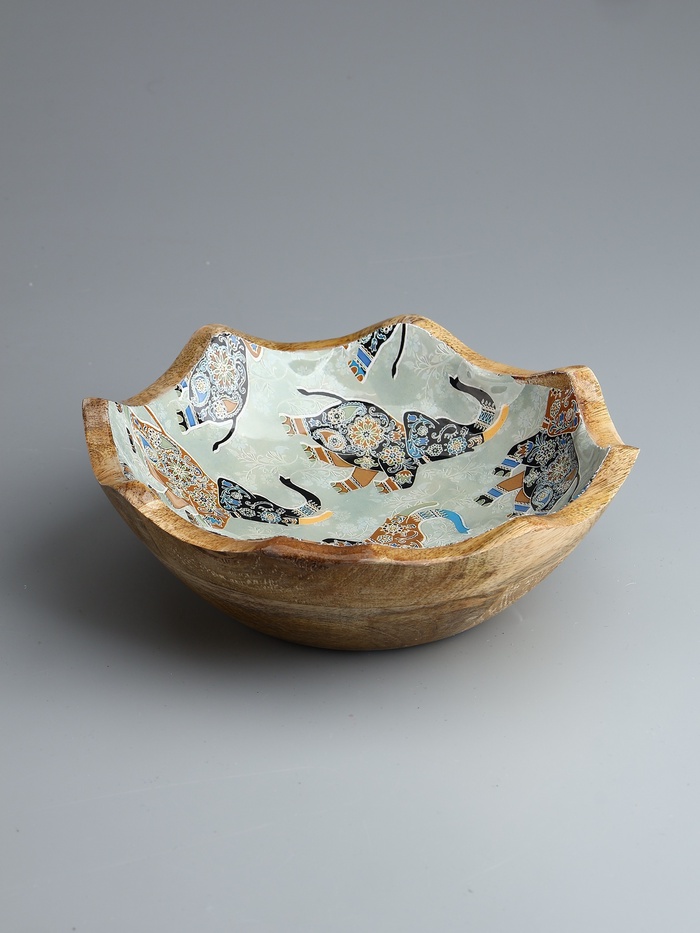 УЦЕНКА Салатник "Мудрый слон" дерево манго 20х20х8 см - Фото 1