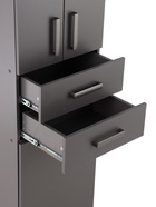 Шкаф - пенал для ванной комнаты «Пронто», с корзиной для белья, 500×330×1850 мм, цвет графит - Фото 6