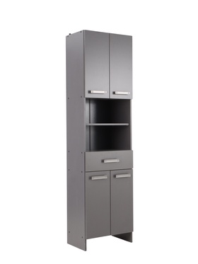 Шкаф - пенал для ванной комнаты «Пронто», 500×330×1850 мм, цвет графит