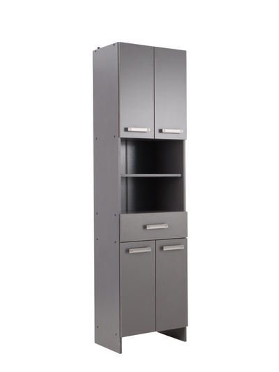 Шкаф - пенал для ванной комнаты «Пронто», 500×330×1850 мм, цвет графит