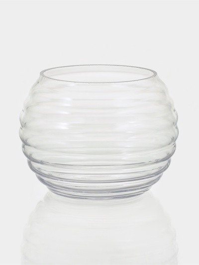 Конфетница стеклянная "Волны" 14х11 см