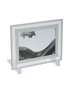 УЦЕНКА Песочные часы - картина «Аспро», 18×13 см, антистресс, песок чёрный 11025884