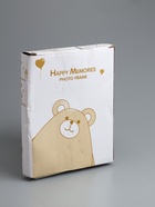 УЦЕНКА Фоторамка пластик 12х17 см "Мишка с сердечками" бежевая 24х19,5 см - Фото 5