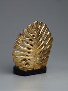 УЦЕНКА Сувенир полистоун «Будда. Пальмовый лист» золото и чёрный 14.5×9×17.5 см - Фото 4