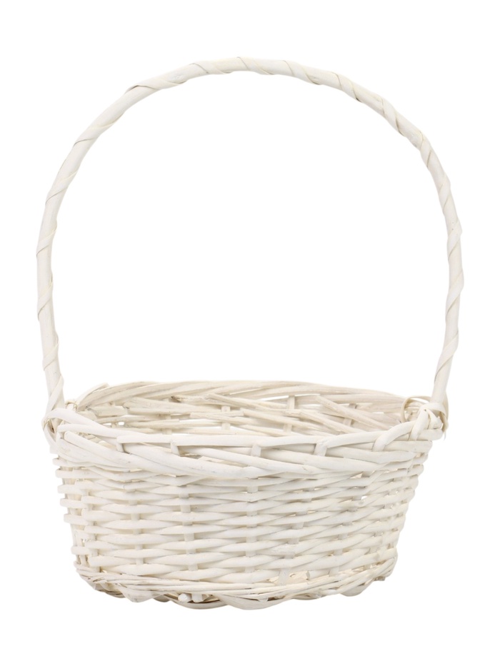 Корзина плетеная (ива), 23 х 23 х 11/30 см белый