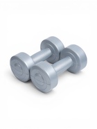 Гантели виниловые, 2 шт., 1 кг, серебристый металлик 11004521