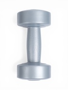 Гантели виниловые, 2 шт., 1 кг, серебристый металлик 11004521