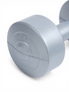 Гантели виниловые, 2 шт., 2 кг, серебристый металлик 11004522