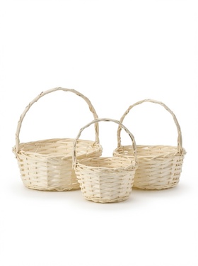 Набор корзин плетеных (ива): D30xH13xHH31  BD23, D25xH12xHH27  BD19, D20xH11xHH23  BD15, 3 шт.,