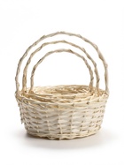 Набор корзин плетеных (ива): D30xH13xHH31  BD23, D25xH12xHH27  BD19, D20xH11xHH23  BD15, 3 шт., - фото 809649349