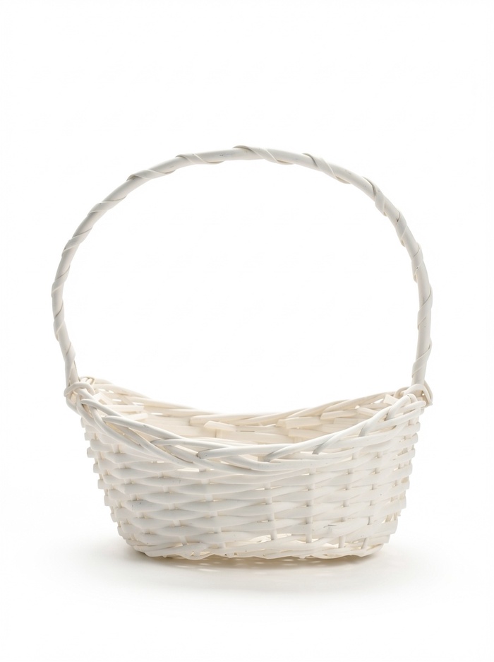 Корзина плетеная (ива), 28*21*10*13*32 см, 1 шт., белый