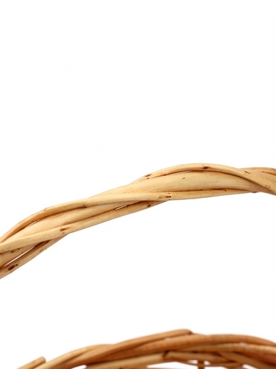 Корзина плетёная для хранения Natu, с ручкой, лоза, цвет медовый, набор 2 шт.