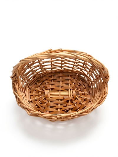 Корзина плетёная для хранения Natu, с ручкой, лоза, цвет медовый, набор 2 шт.