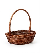 Корзина плетеная (ива), 40*30 H12 HH37 b30*23, 32*26 H10 HH32 b26*20, 2 шт., коричневый 1101666 - фото 809649399