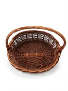 Корзина плетеная (ива), 40*30 H12 HH37 b30*23, 32*26 H10 HH32 b26*20, 2 шт., коричневый 1101666 - фото 809649404