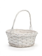 Набор корзин плетеных (ива): D40xH175/40см, D34xH15/35см, 2 шт, белый - фото 809649408