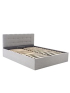 Кровать двуспальная «Гертруда», с подъёмным механизмом, 1600×2000 мм, рогожка, цвет серый - Фото 2