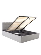 Кровать двуспальная «Гертруда», с подъёмным механизмом, 1600×2000 мм, рогожка, цвет серый - Фото 3