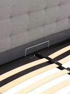 Кровать двуспальная «Гертруда», с подъёмным механизмом, 1600×2000 мм, рогожка, цвет серый - Фото 8