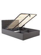 Кровать двуспальная «Гертруда», с подъёмным механизмом, 1600×2000 мм, рогожка, цвет графит - Фото 3