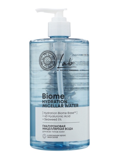 Гиалуроновая мицеллярная вода, NS Lab Biome Hydration, для всех типов кожи, 700 мл