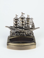 УЦЕНКА Зажигалка газовая для курения, пепельница "Корабль на волнах" 12 х 15 х 9 см - Фото 2