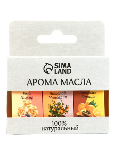 Набор эфирных масел роза-инжир, шоколад-мандарин, апельсин-корица «Богатство Аромата», 3 шт. по 5 мл