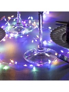 УЦЕНКА Гирлянда «Мишура» 1 м, роса, IP20, серебристая нить, 100 LED, 2 режима, от батареек АА×3, свечение мульти - Фото 4