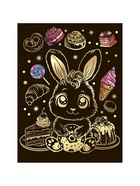 Гравюра «Котёнок в цветах», 18 х 24 см, с металлическим эффектом «золото» - Фото 3