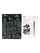 Гравюра «Робот», 18 х 24 см, с металлическим эффектом «золото» - Фото 4