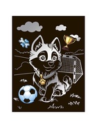 Гравюра «Хаски-футболист», 18 х 24 см, с металлическим эффектом «серебро» - Фото 3