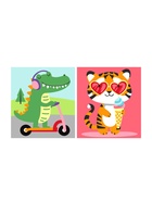 Картина по номерам «Летнее приключение» 15×13,5 см, 2 шт. - Фото 2