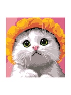 Картина по номерам «Котик в шляпе», 20 х 20 см - Фото 2