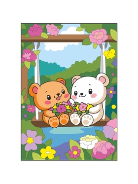 Картина по номерам «Цветочные качели», 20 х 30 см