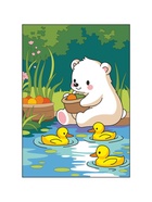 Картина по номерам «Мишка с уточками», 20 х 30 см - Фото 2