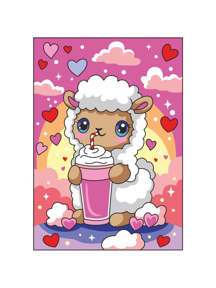 Картина по номерам для малышей на картоне 20х30 