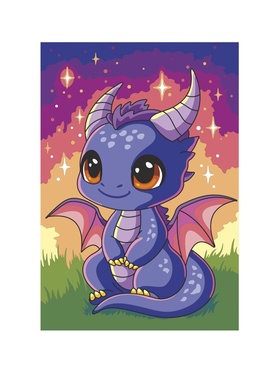 Картина по номерам на холсте «Дракончик», 20×30 см