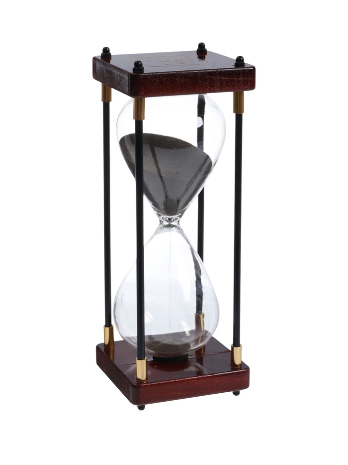 УЦЕНКА Песочные часы «Бесконечность», на 30 минут, 25×9.5 см, песок чёрный - Фото 1
