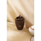 УЦЕНКА Стакан с крышкой 250мл 9,5х9,5х12,5 см, цвет коричневый - Фото 9