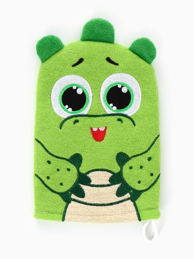 Мочалка детская для купания «Совушка Соня», варежка, из махры, ЦЫП-ЦЫП