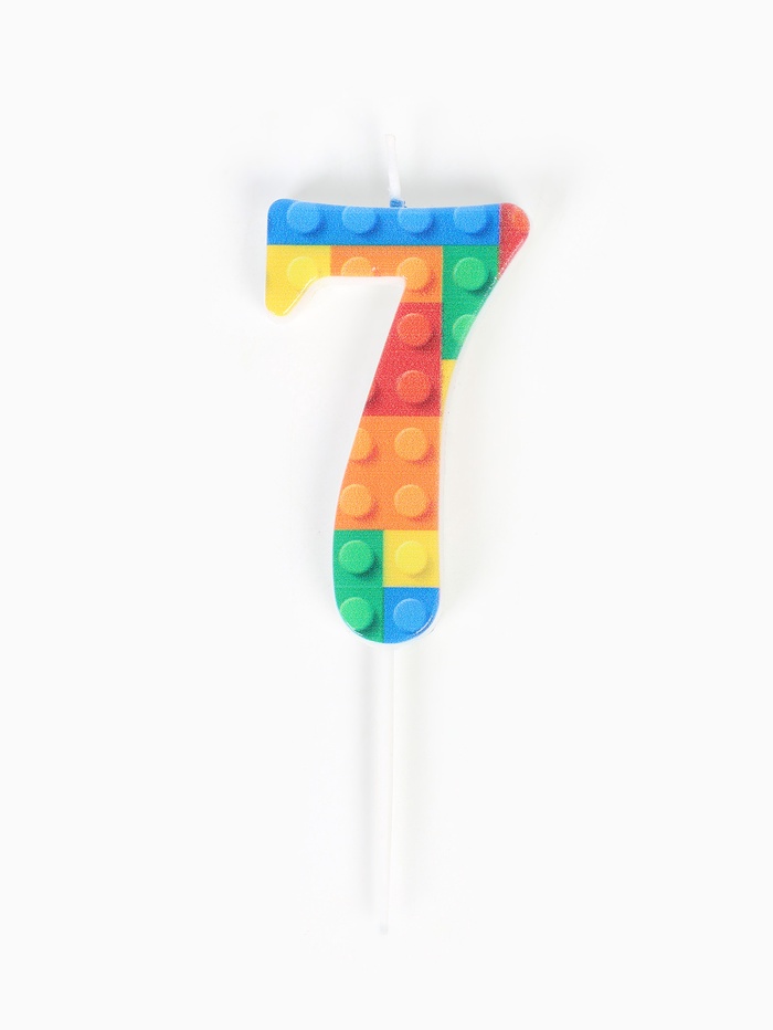 Свеча для торта «Лего» цифра 7