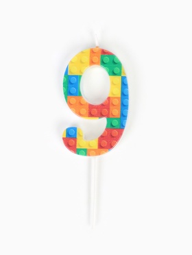 Свеча для торта «Лего» цифра 9