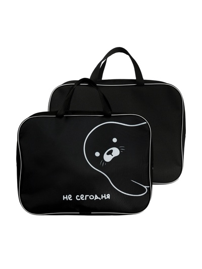 Папка с ручками Calligrata «Тюлень», А4, 70 мм, 350×270, текстиль