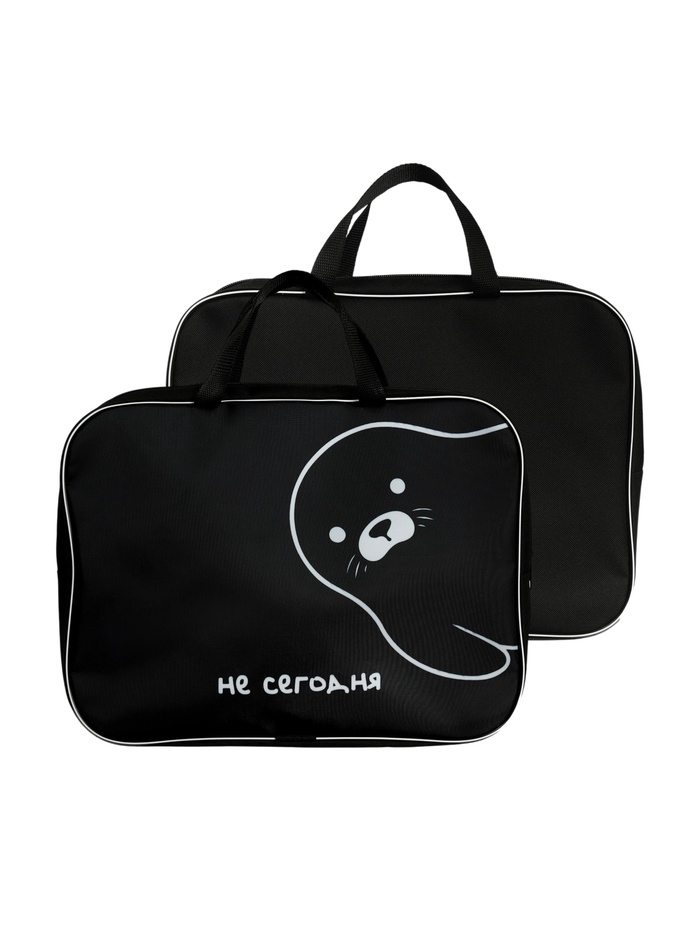 Папка с ручками Calligrata «Тюлень», А4, 70 мм, 350×270, текстиль - Фото 1