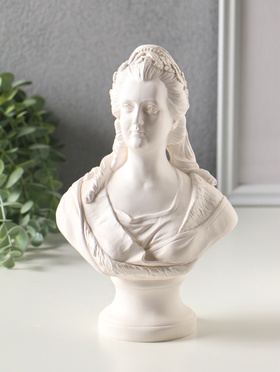 Бюст «Екатерина II», фигура гипс, 21 см, белый