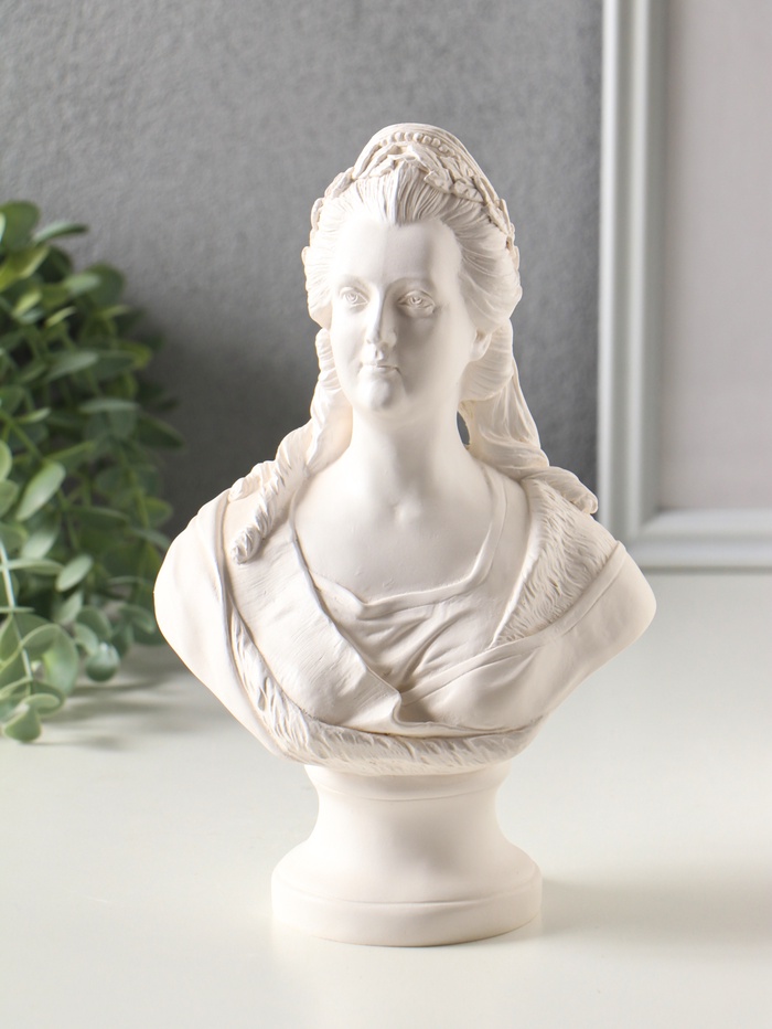 Бюст «Екатерина II», фигура гипс, 21 см, белый