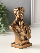 Бюст «Есенин», фигурка гипс, 16 см, под бронзу - Фото 2
